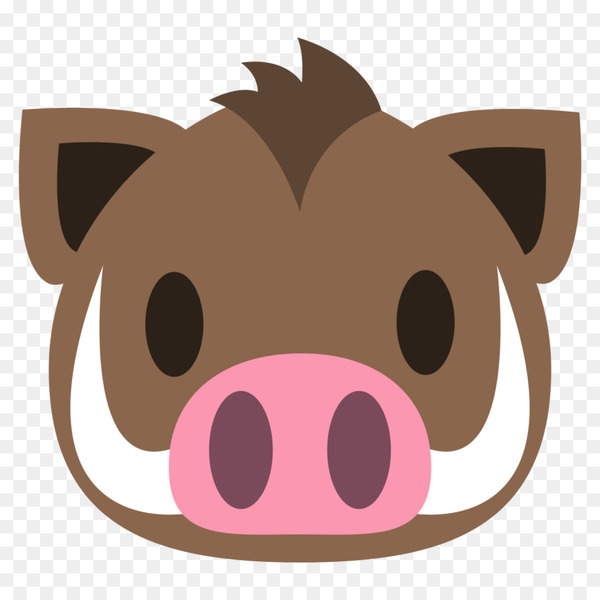 mean pig face cartoon