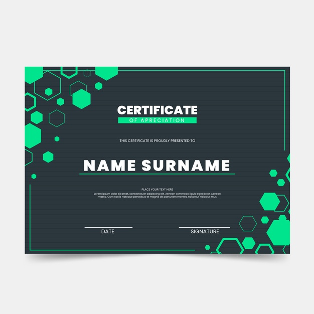 attestation,testification,ready to print,accreditation,credentials,hexagons,documentation,ready,certification,print,document,diploma,shapes,geometric,template,abstract,certificate