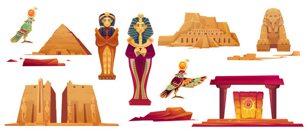 tutankhamen,sarcophagus,ramses,sphynx,giza,nefertiti,cairo,sphinx,pharaoh,historical,sculpture,statue,monument,egyptian,falcon,set,ancient,landmark,pyramid,temple,egypt,old,cartoon