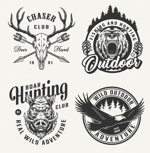 chaser,predator,hog,grizzly,inscription,boar,monochrome,apparel,wildlife,horn,wild,hunting,patch,angry,club,outdoor,eagle,deer,bear,skull,forest,animal,bird,nature,arrow