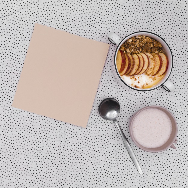 savory,lay,squared,tasty,delicious,blank,flat lay,top view,top,meal,view,bowl,nutrition,morning,breakfast,flat,milk,fruit,card,food