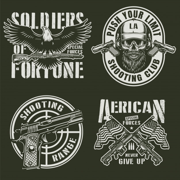 Military patches army soldier emblem troops Vector Image