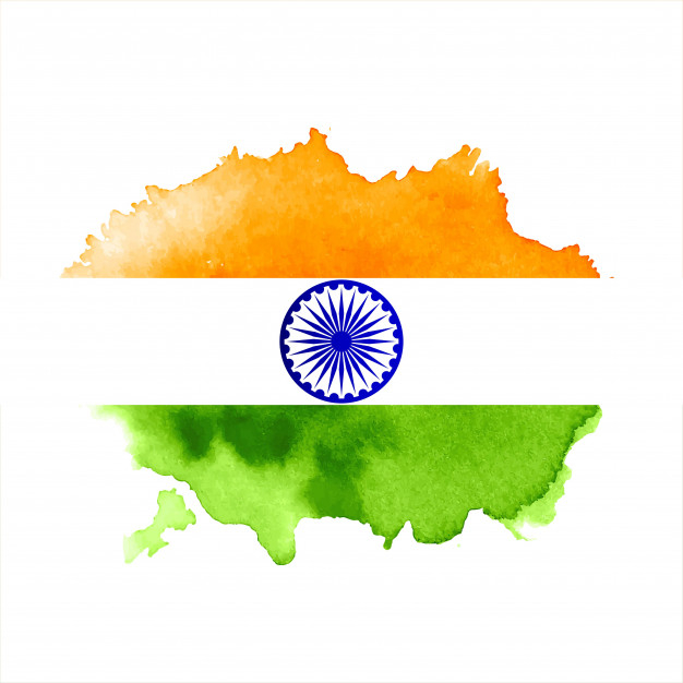 Free: Modern tricolor indian flag theme background Free Vector 