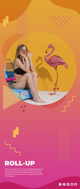 1980s,seasonal,summertime,mock,commerce,concept,season,up,style,sunshine,female,80s,roll,identity,stand,vacation,decorative,document,information,booklet,modern,company,memphis,mock up,corporate,stationery,board,shape,holiday,colorful,roll up,marketing,shapes,retro,sun,beach,woman,geometric,template,summer,cover,abstract,vintage,business,poster,flyer,brochure,banner