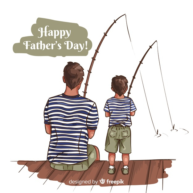 Free: Hand drawn fathers day background Free Vector 
