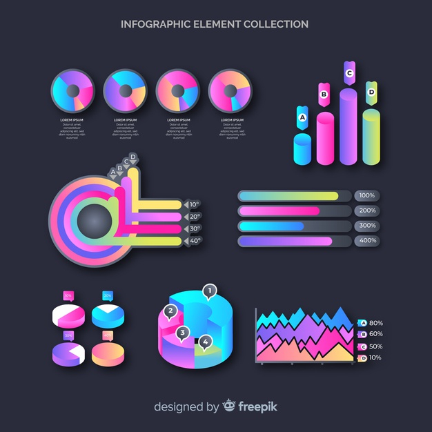collectio,circular chart,histogram,set,collection,options,circular,pie,element,growth,pie chart,graphics,step,info,information,data,process,flat,gradient,graph,marketing,chart,infographics,template,infographic