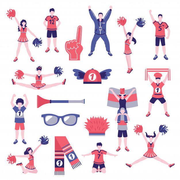 horn attribute football soccer and sports fans vector illustration