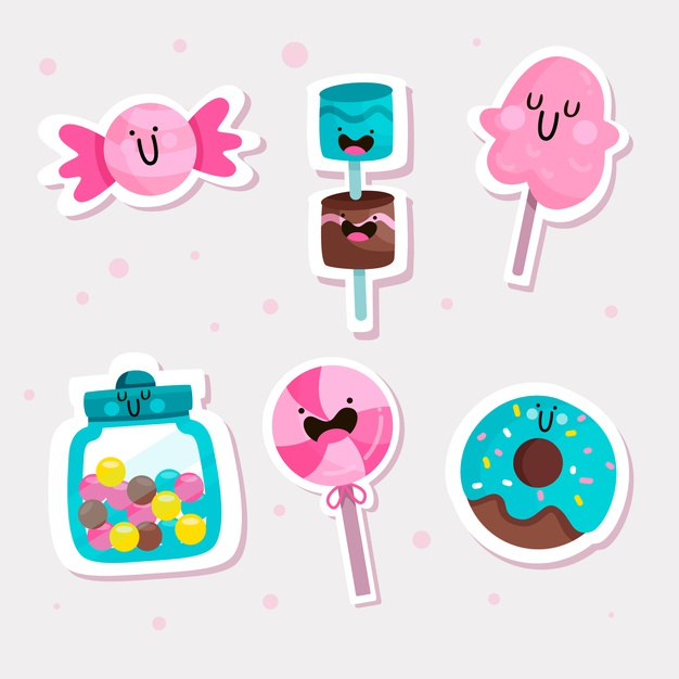 Free: Hand drawn cute sticker collection Free Vector - nohat.cc