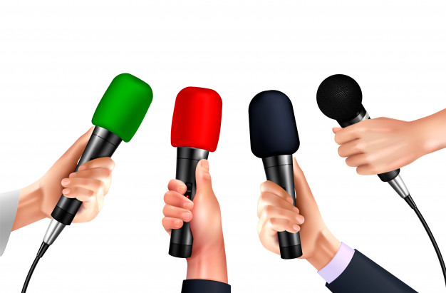 Free Vectors  Interview microphone