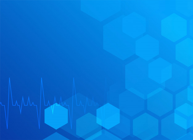 Free: Stylish blue medical background with hexagon Free Vector 