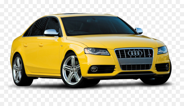 land vehicle,vehicle,car,motor vehicle,audi,automotive design,yellow,bumper,audi s4,midsize car,png