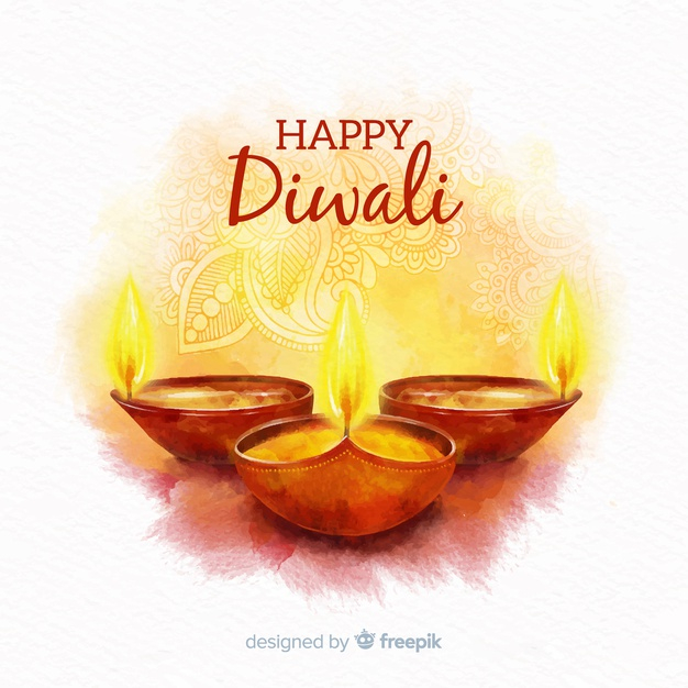 hinduism,spiritual,concept,candles,traditional,culture,flame,lights,religion,holiday,festival,happy,diwali,abstract,watercolor,background