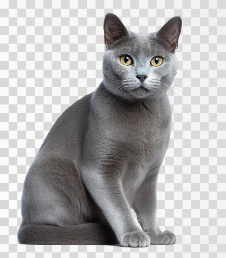 cat,png,no background,animals,single,wildlife,russian blue cat