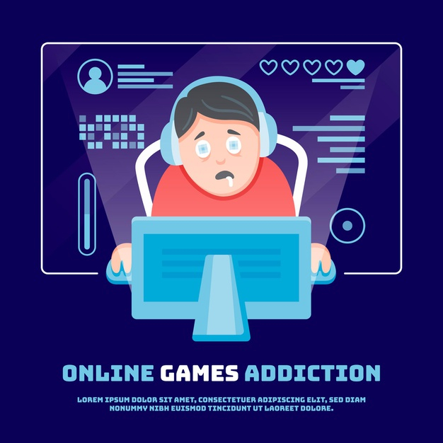 Free Vector  Online games illustrated design