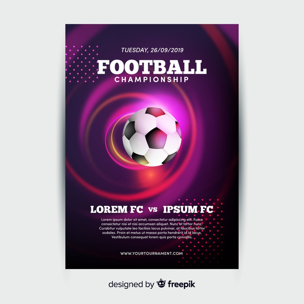 Free Vector  Football tournament poster