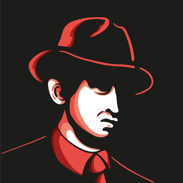 mysterious,mistery,mafia,agent,gangster,male,style,illustration,hat,human,retro,character,man,design