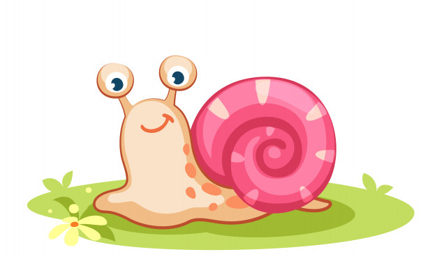 Free: Cute cartoon snail vector illustration Free Vector 