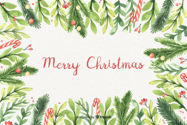 Free: Watercolor christmas background Free Vector - nohat.cc