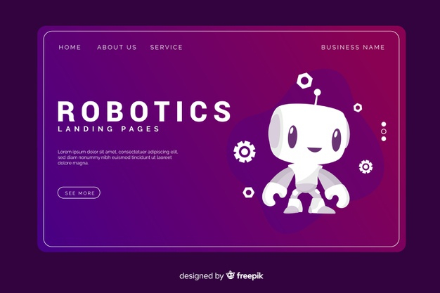 Free: Robotics technology landing page template Free Vector - nohat.cc