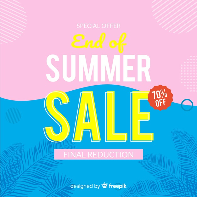 Free Vector  End of season summer sale