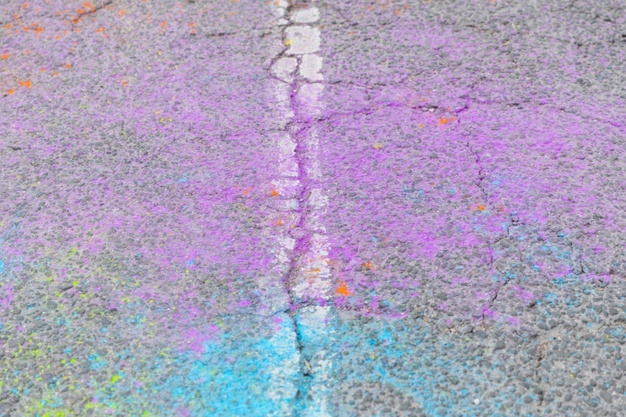 fissured,soiled,footway,unclean,copy space,uneven,scattering,contaminated,unusual,roadway,footpath,fracture,exterior,dye,multicolored,messy,paving,pavement,surface,sidewalk,dry,rough,copy,horizontal,asphalt,dirty,diversity,powder,spot,crack,spray,freedom,stone,street,decoration,purple,colorful,rainbow,color,space,paint,road,blue,texture,background