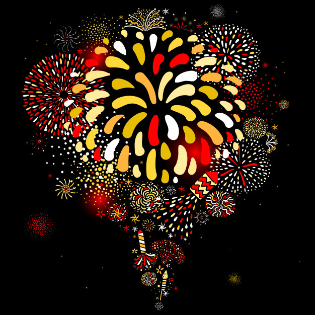 Download Fireworks, Crackers, New Year. Royalty-Free Vector