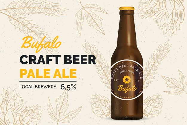 craftbeer,bufalo,brewery,commercial,local,handdrawn,ad,old,illustration,drink,bottle,beer,vintage,business