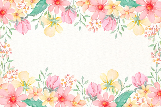 Free: Watercolor flowers wallpaper in pastel colors Free Vector 