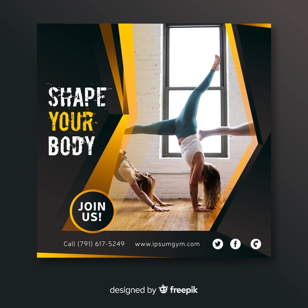 square banner,sporty,athletic,fit,lifestyle,dancing,training,exercise,healthy,square,sports,photo,dance,fitness,sport,template,banner