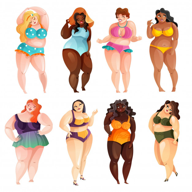plump,ethnicity,various,chubby,brunette,overweight,attractive,isolated,blonde,large,wear,size,pretty,european,adult,set,diversity,collection,american,bikini,figure,swim,plus,young,fat,female,african,suit,lady,model,form,curve,clothing,body,flat,shape,human,women,face,beauty,character,fashion