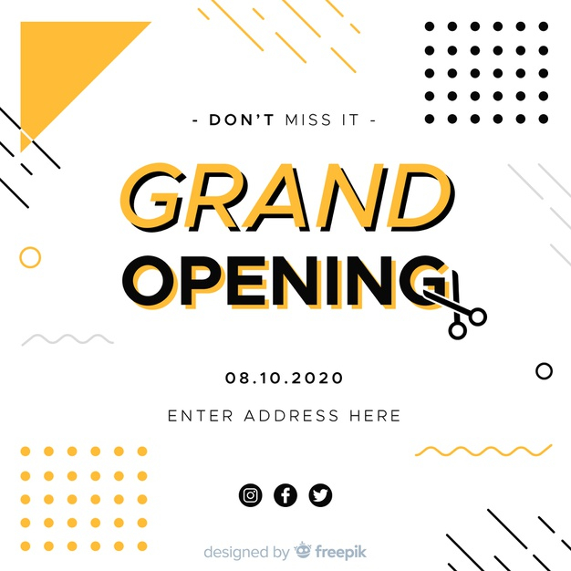 Grand Opening Background in Flat Style Graphic by 2qnah · Creative