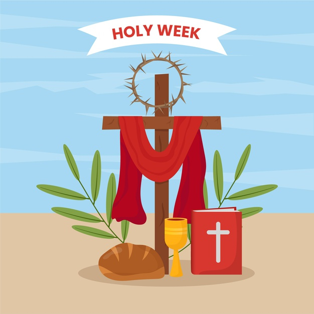 Free Flat Design Holy Week Illustration Free Vector Nohatcc