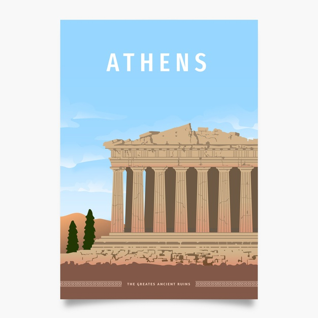 ready to print,attraction,athens,ready,famous,promotional,tourist,journey,beautiful,ad,print,tourism,leaflet,marketing,world,retro,template,travel,poster,flyer