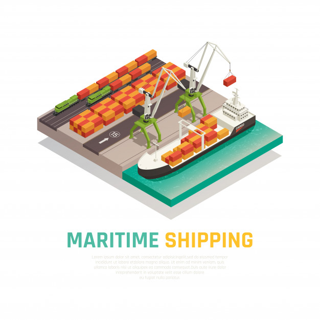 sailer,shipyard,barge,seaport,tanker,shipment,maritime,freight,loader,vessel,cruise,carriage,trade,logistic,cargo,marine,industrial,shipping,transportation,nautical,transport,ocean,isometric,delivery,layout,sea,wave
