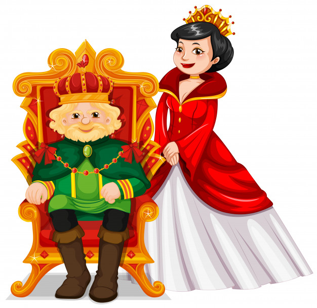 Free: King and queen at the throne Free Vector 