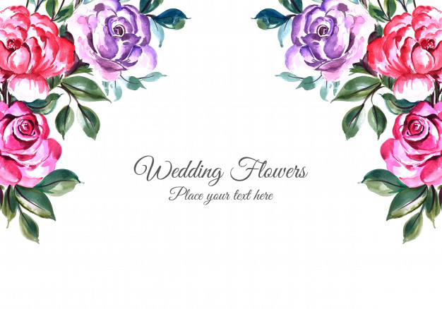 Free: Wedding decorative flowers frame background Free Vector 