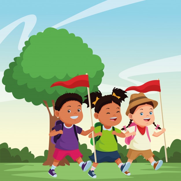 Free: Kids and summer camp cartoons Free Vector 