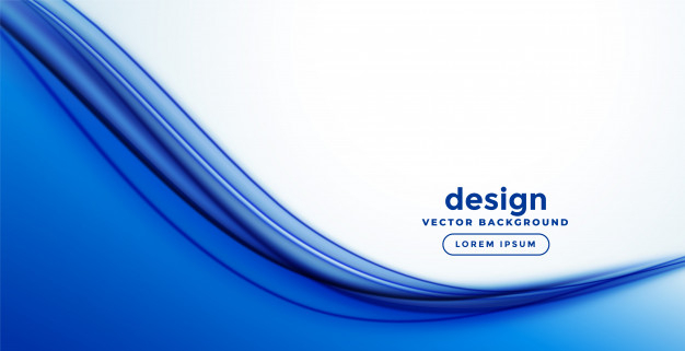 Free: Blue smooth abstract wave banner design Free Vector 