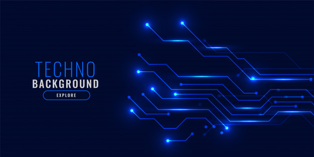 Free: Shiny blue technology background concept Free Vector 