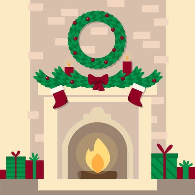 tradition,scene,season,festive,merry,fireplace,culture,december,flat design,flat,event,holiday,happy,xmas,design,winter,christmas