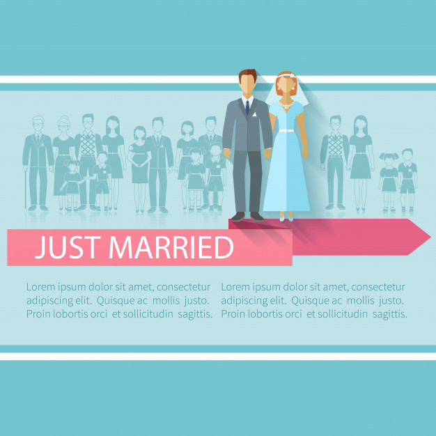 Just married Royalty Free Vector Image - VectorStock