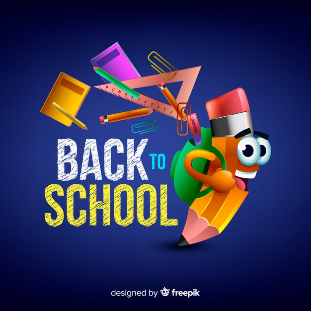 Free Vector  Realistic back to school background with school supplies