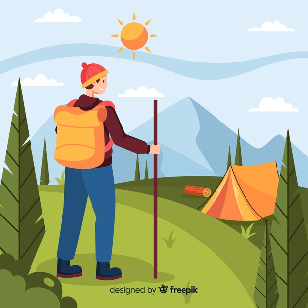 people camping clipart pictures