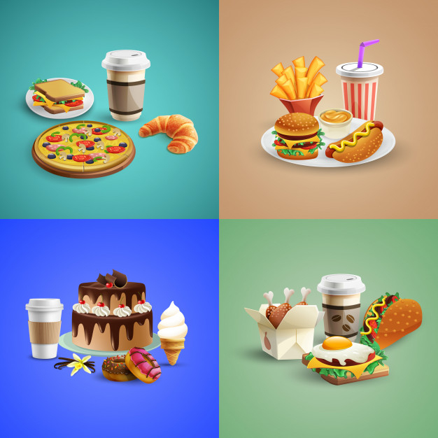 unhealthy,junk,mustard,set,vanilla,delicious,sauce,beverage,fries,french,croissant,french fries,meal,hot dog,snack,fast,eating,hot,cream,dinner,sweet,drink,ice,burger,cafe,ice cream,chicken,pizza,cartoon,cake,infographics,dog,restaurant,coffee,food