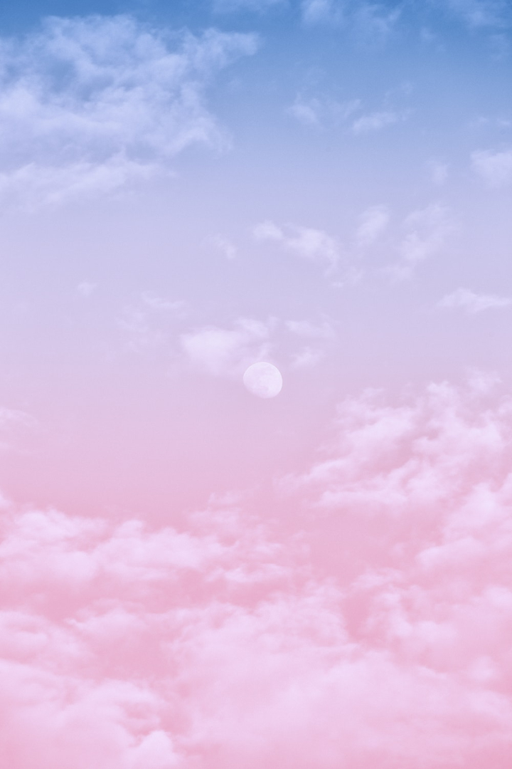 pink and blue clouds background
