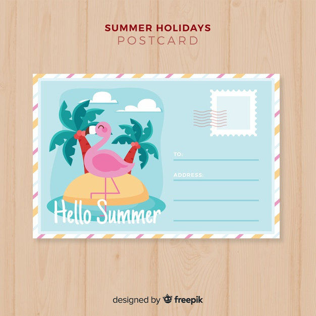 Free: Hand drawn island summer postcard Free Vector - nohat.cc