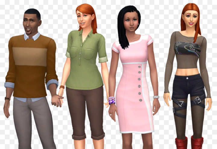 Free: Sims 4 Get Together, Family, Tshirt, Clothing, Skin PNG 
