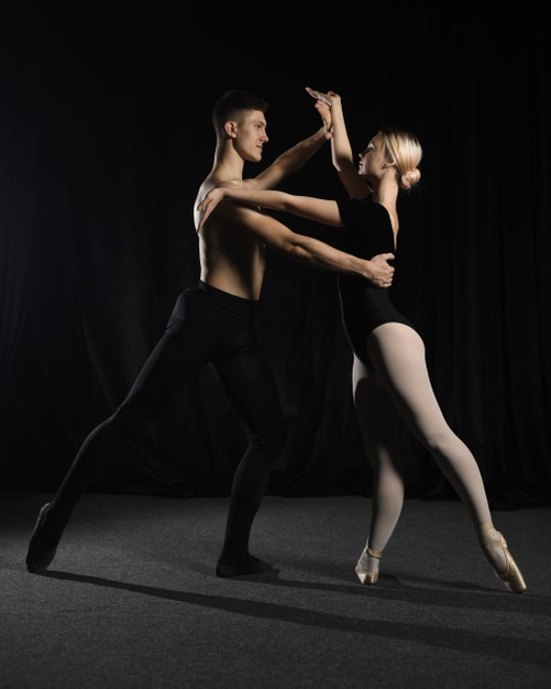 Free: Young couple posing in ballet outfits Free Photo - nohat.cc