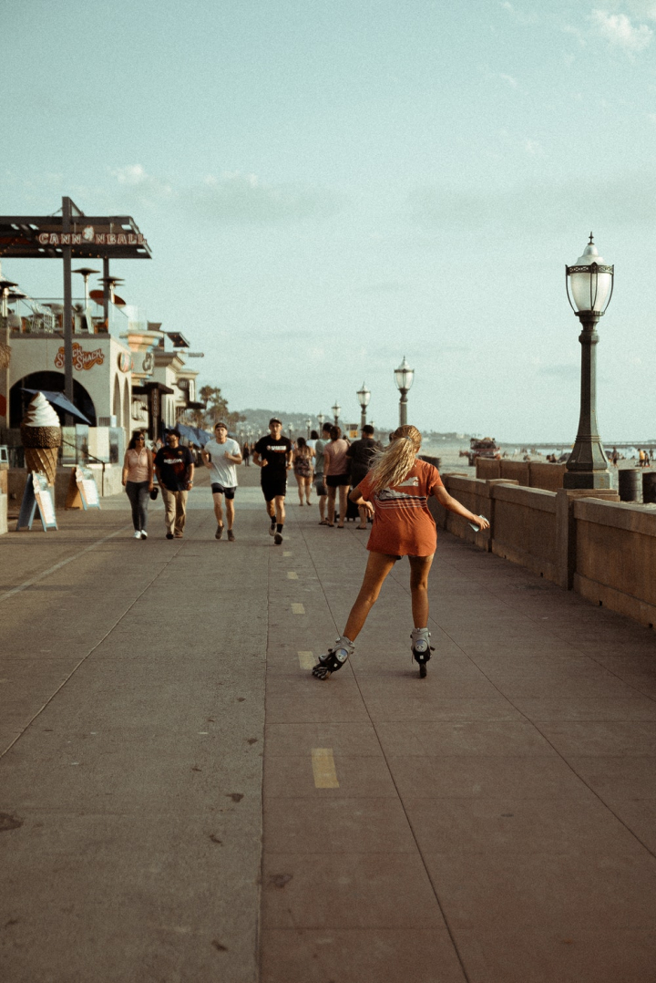person,roller blades,skater,skating,street,woman
