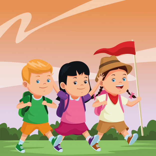 Free: Kids and summer camp cartoons Free Vector 